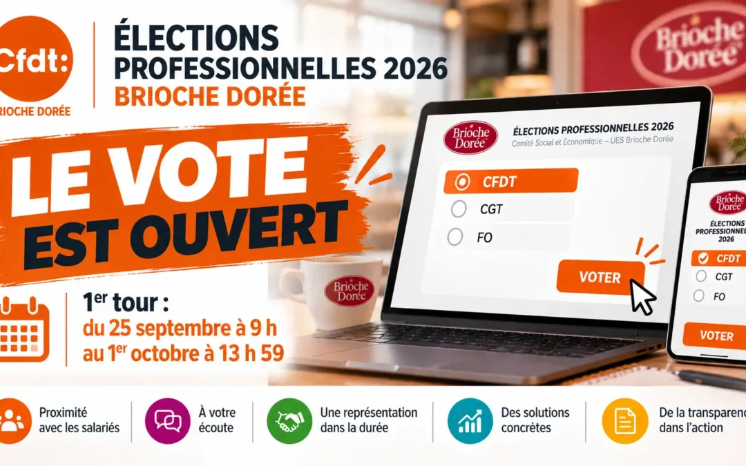 Elections Brioche Dorée 2026 : le vote est ouvert